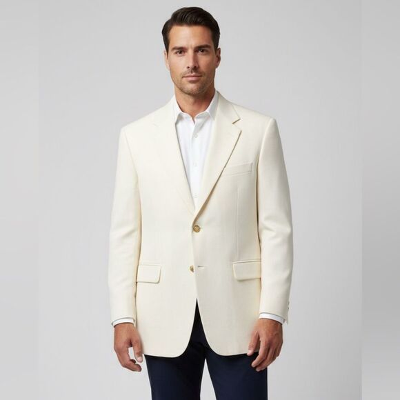 Take 50% OFF- Stafford Men’s Classic Cream Blazer Size-42S